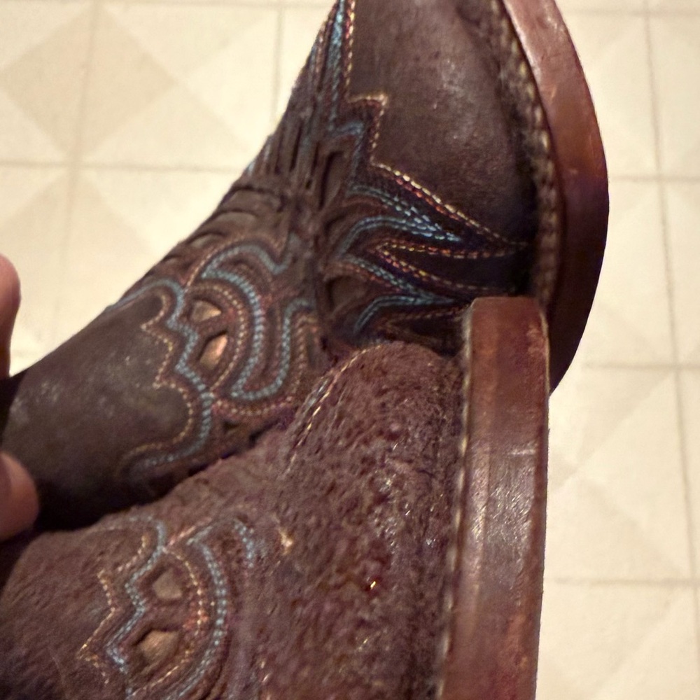 Lucchese Dark Brown Leather Boots - Picture 12 of 16